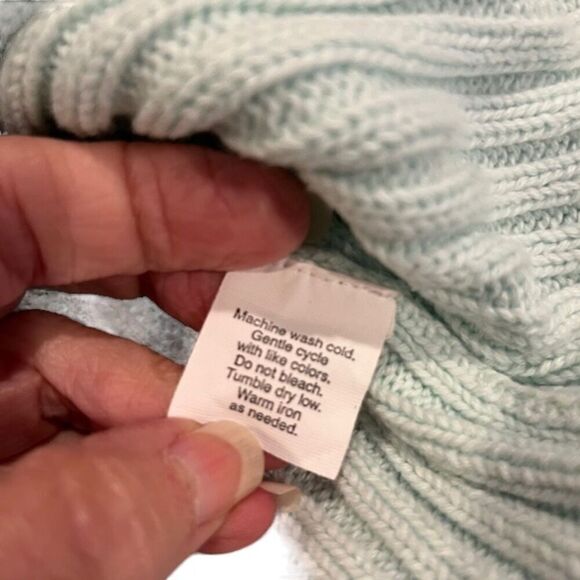 J. Crew Women's Cotton Sweater in Mint Size Medium - Picture 6 of 9